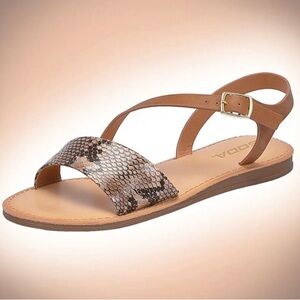 Soda Peer-S Natural Python Sandals